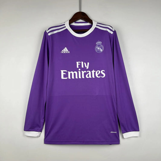 Retro Real Madrid 2016/17 Away Long‑Sleeve Jersey