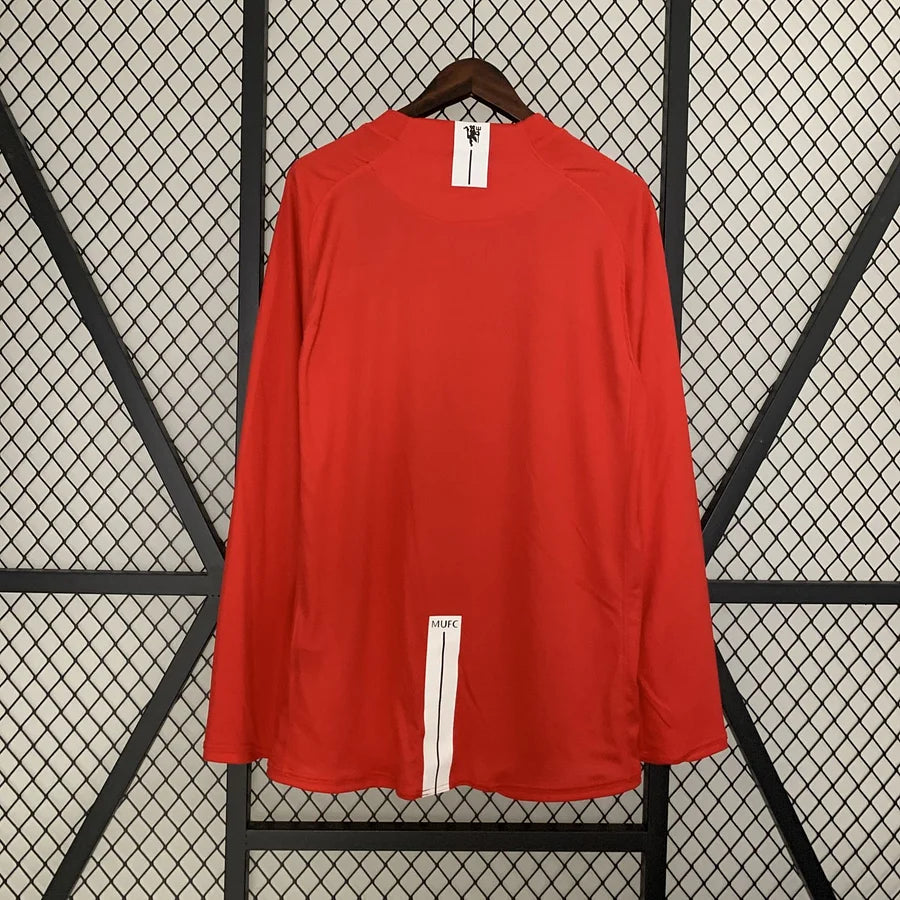 Retro Manchester United 2007/08 Home Jersey – UEFA Champions League Long Sleeve