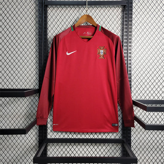 Portugal 2016 Home (Full Sleeves) Retro Jersey - Front