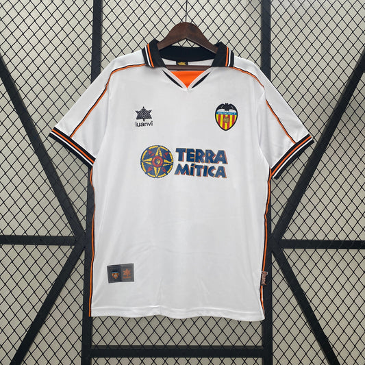 Valencia CF 1990/2000 Home Retro Jersey - Front