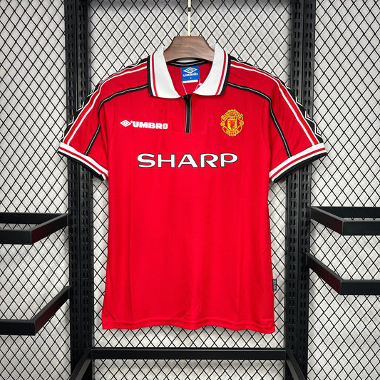 Manchester United 1998/1999 Home Retro Jersey - Front