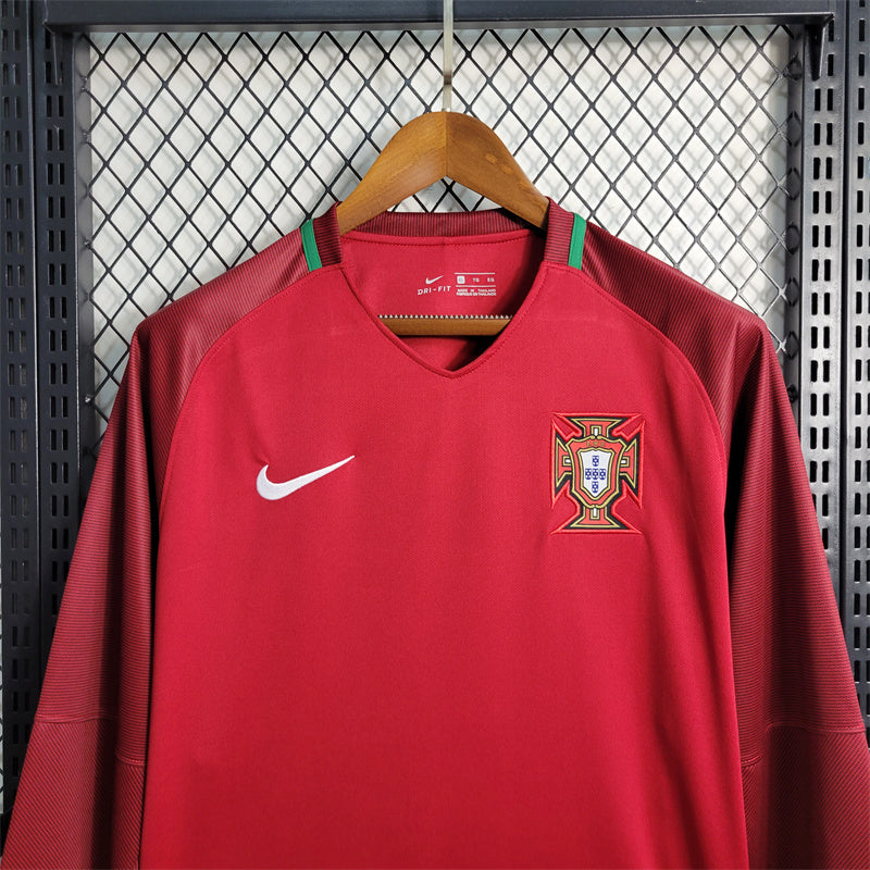 Portugal 2016 Home (Full Sleeves) Retro Jersey - Back